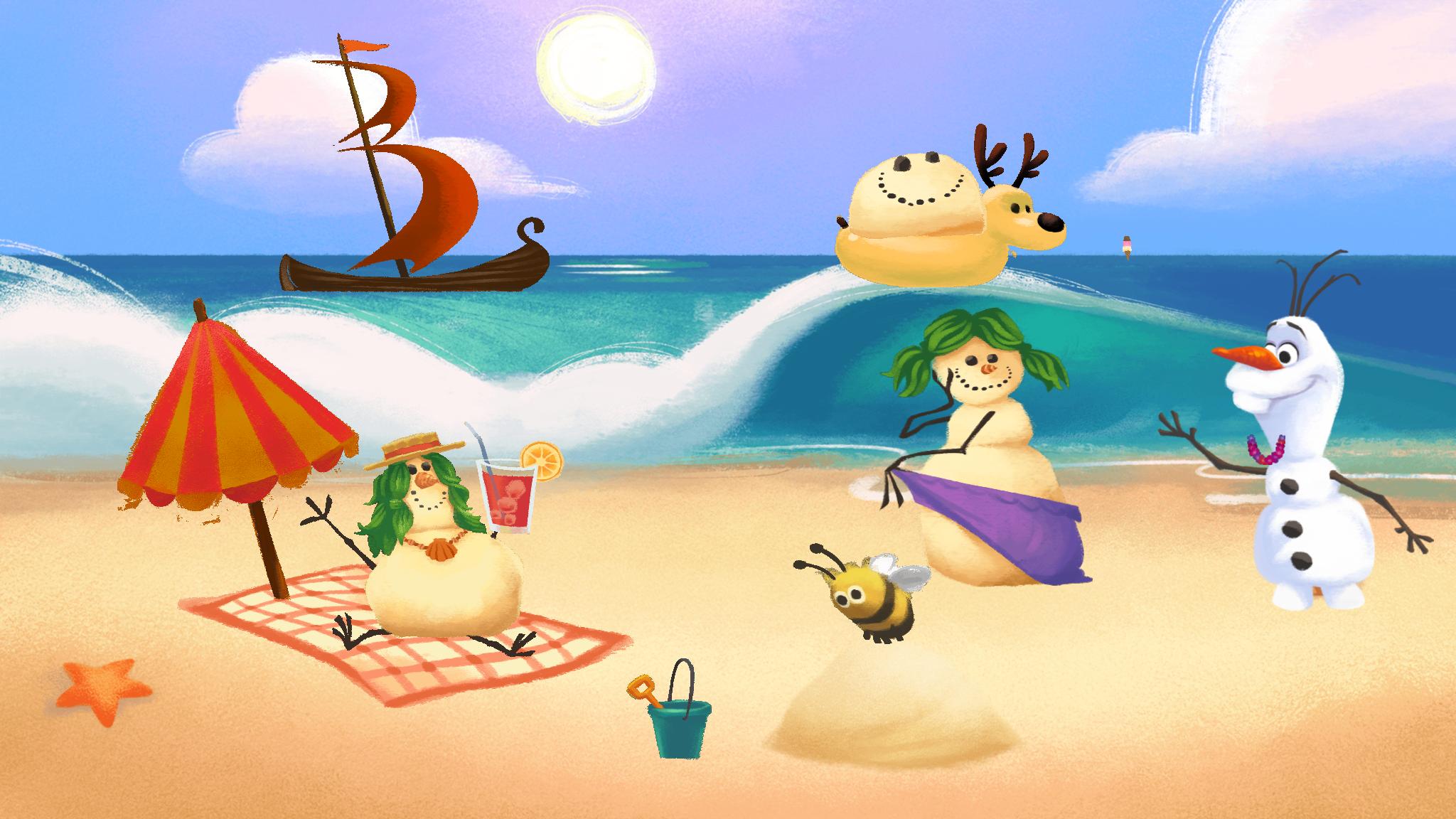 Olaf’s Summer Sticker Spree | Disney Games