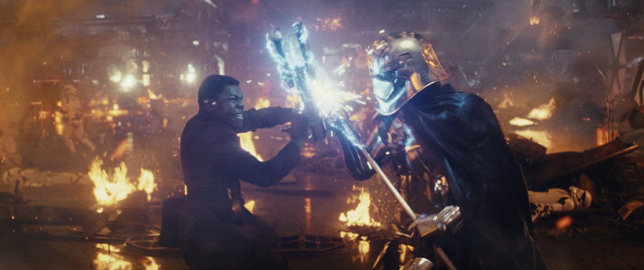 Finn and Captain Phasma in Star Wars: The Last Jedi