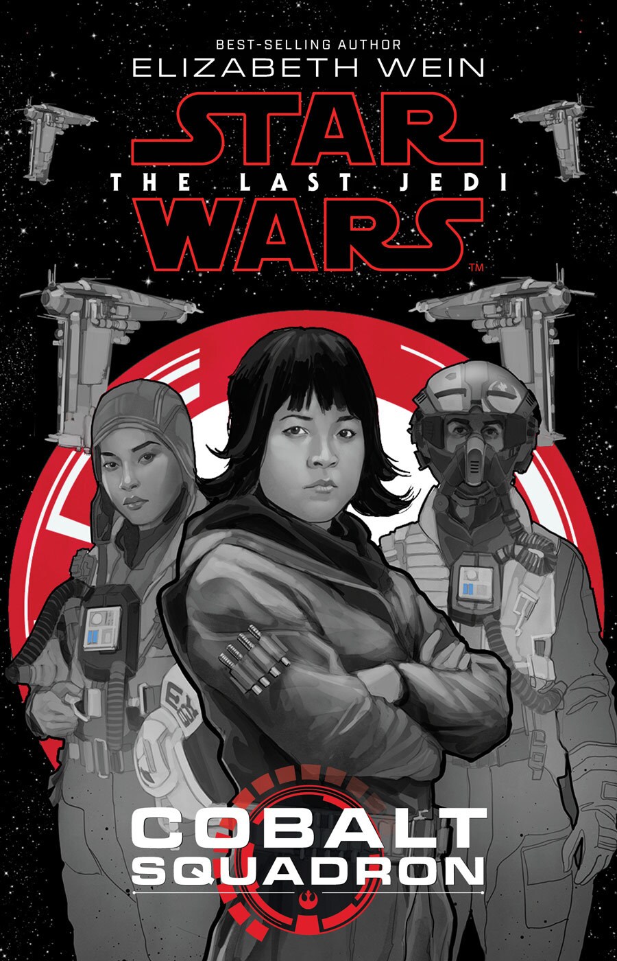 The cover of the book Star Wars: The Last Jedi: Colbat Squadron, by Elizabeth Wein, features Rose and Paige Tico with Nix Jerd.