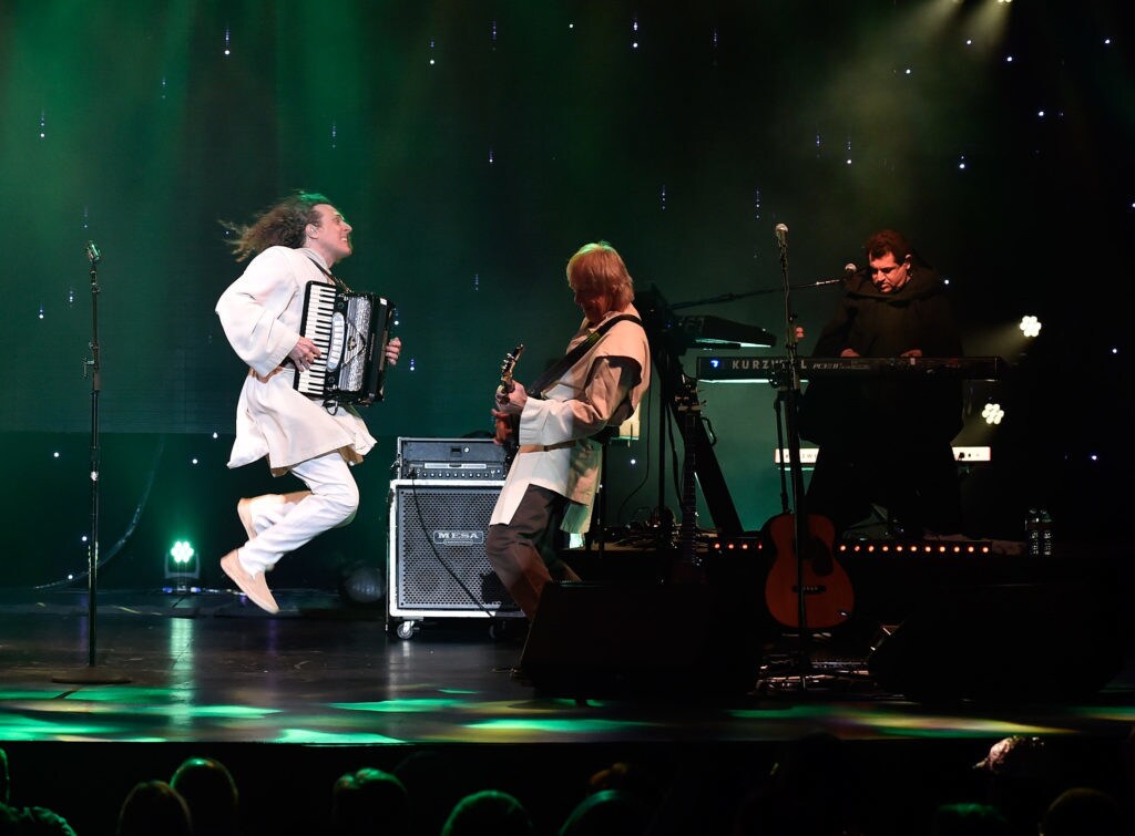 Recording artist "Weird Al" Yankovic performs in support of "The Mandatory World Tour" at Planet Hollywood Resort and Casino on May 12, 2015 in Las Vegas, Nevada.