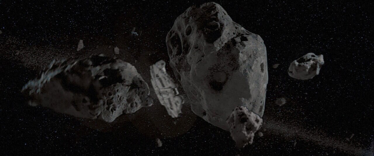 Empire strikes back outlet asteroid field