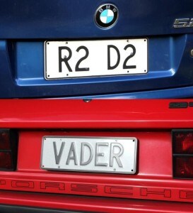 Kristy Glasgow's Star Wars license plates