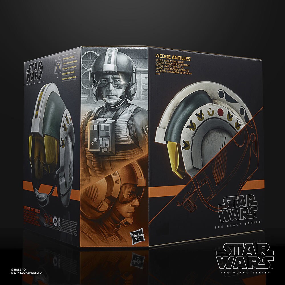 Star Wars The Black Series Helmet Collection - Wedge Antilles battle Simulation Helmet package
