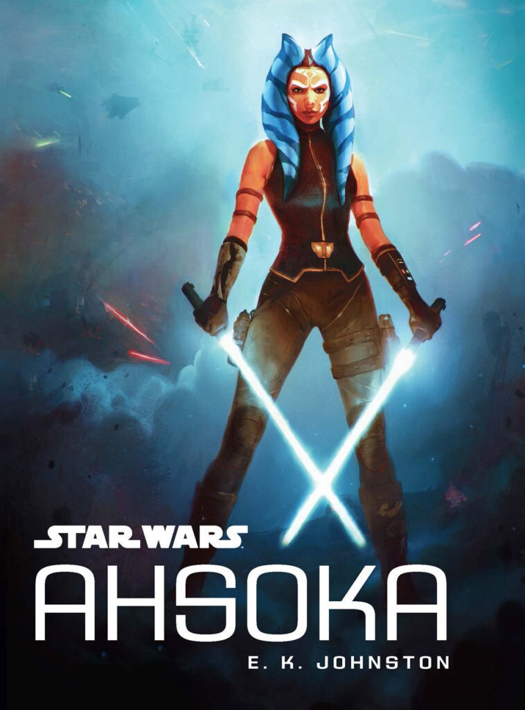 Ahsoka Tano stands with her lightsabers crossed.