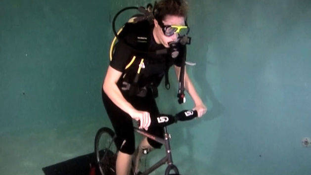 Underwater Scuba Cycling