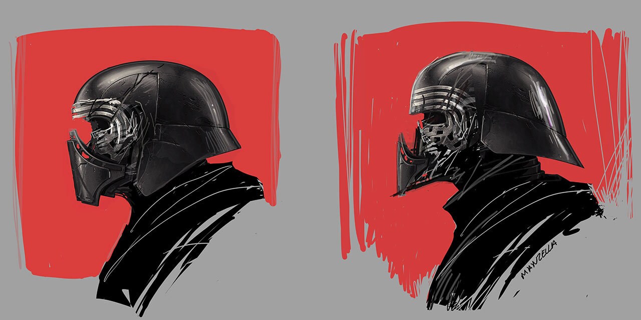 Art of Star Wars: The Rise of Skywalker Kylo Ren helmet