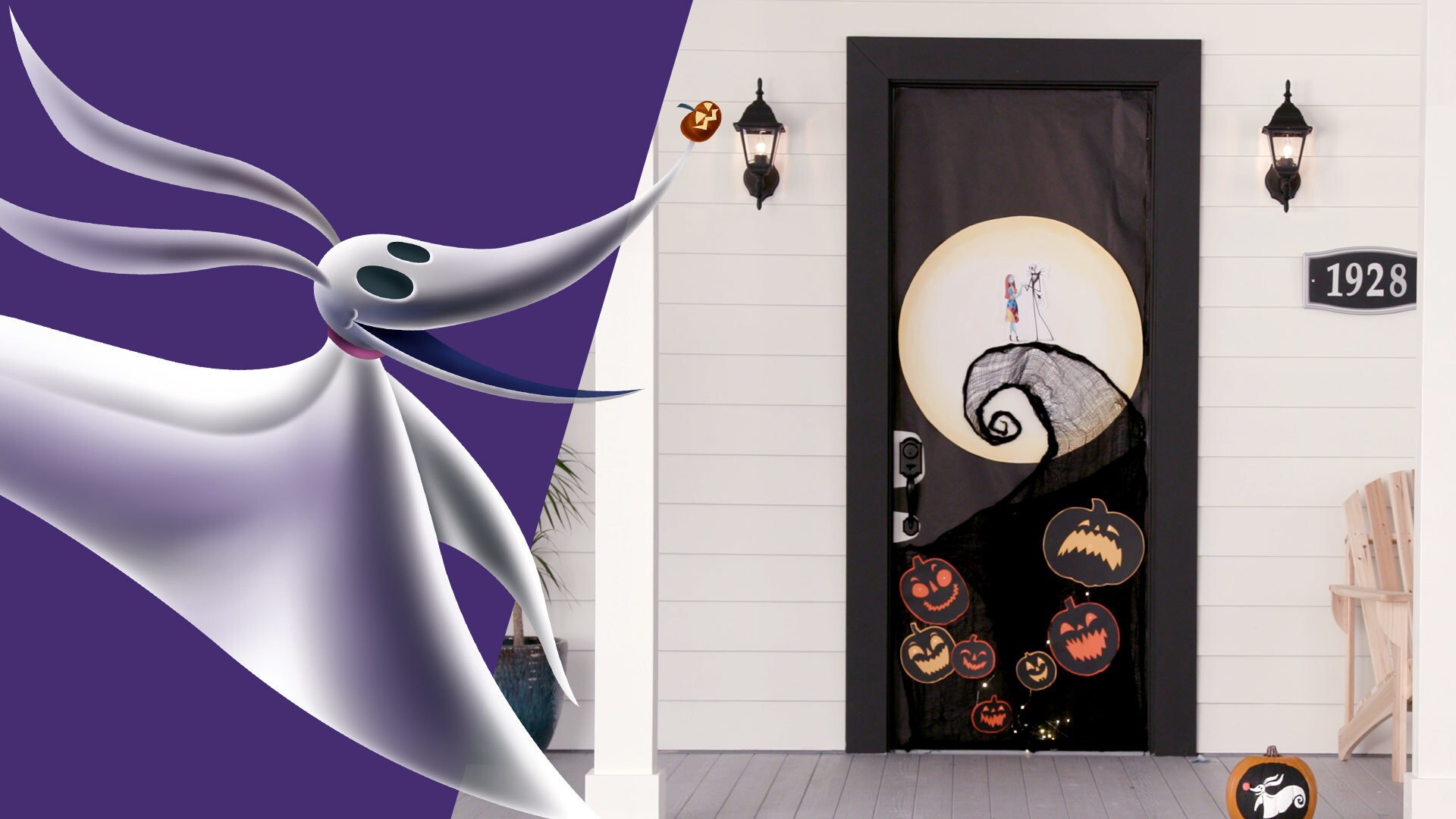 The Nightmare Before Christmas Door Décor | Disney DIY by Disney Family