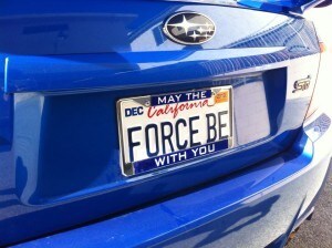 Star Wars license plate