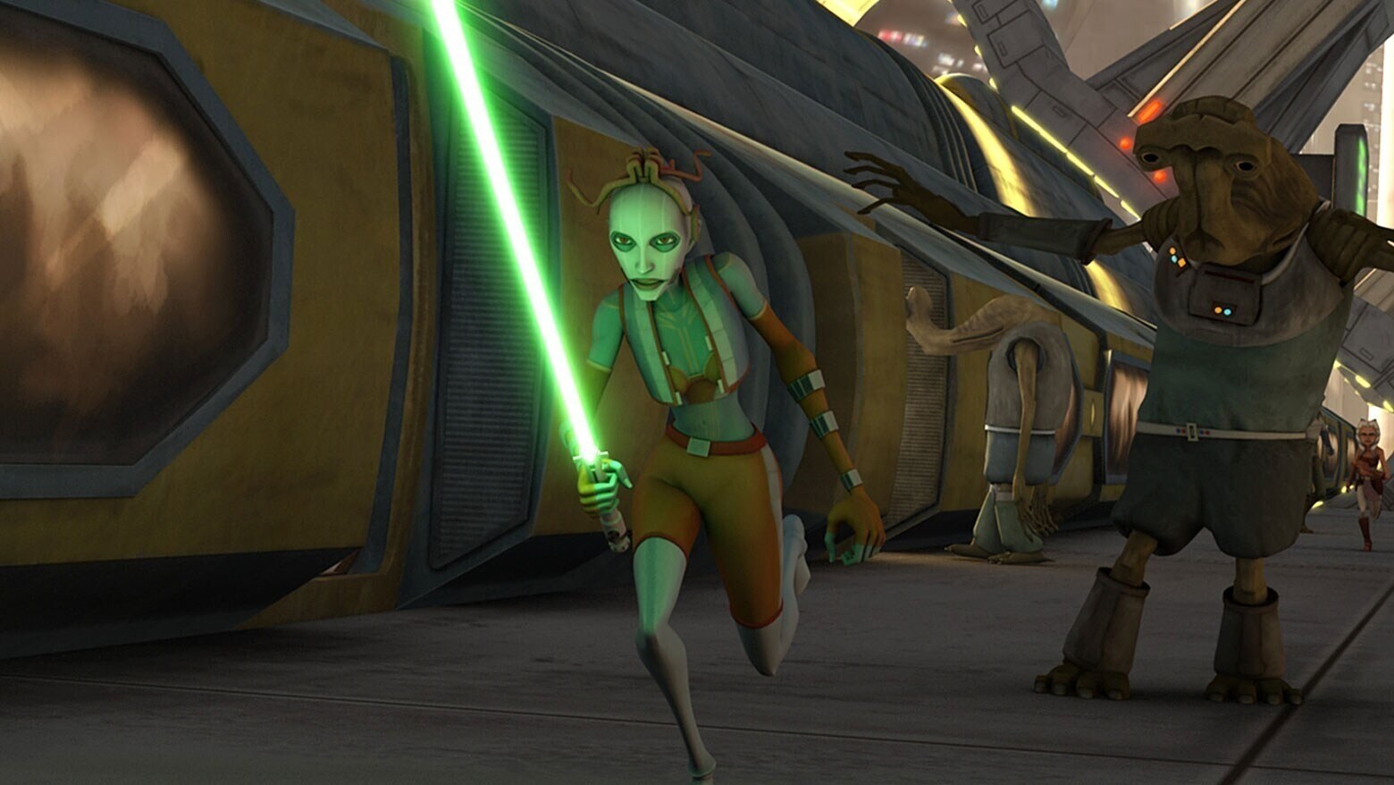 A wily pickpocket steals Ahsoka's lightsaber