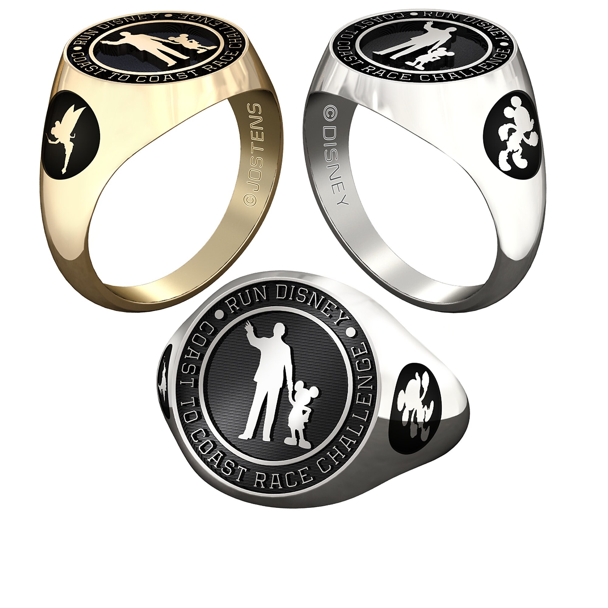 Mickey Mouse and Tinker Bell runDisney Ring for Women by Jostens - Personalizable