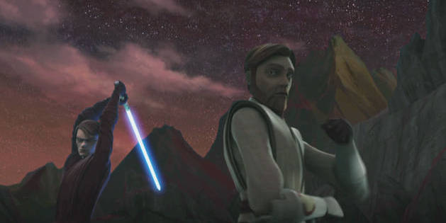 Obi-Wan, Anakin and Ahsoka Stand Ready