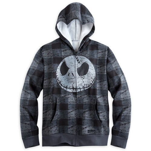 Jack Skellington Plaid Zip Hoodie for Men shopDisney Jack Skellington Plaid Zip Hoodie for Men shopDisney