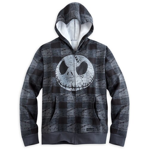 Jack Skellington Plaid Zip Hoodie for Men  shopDisney