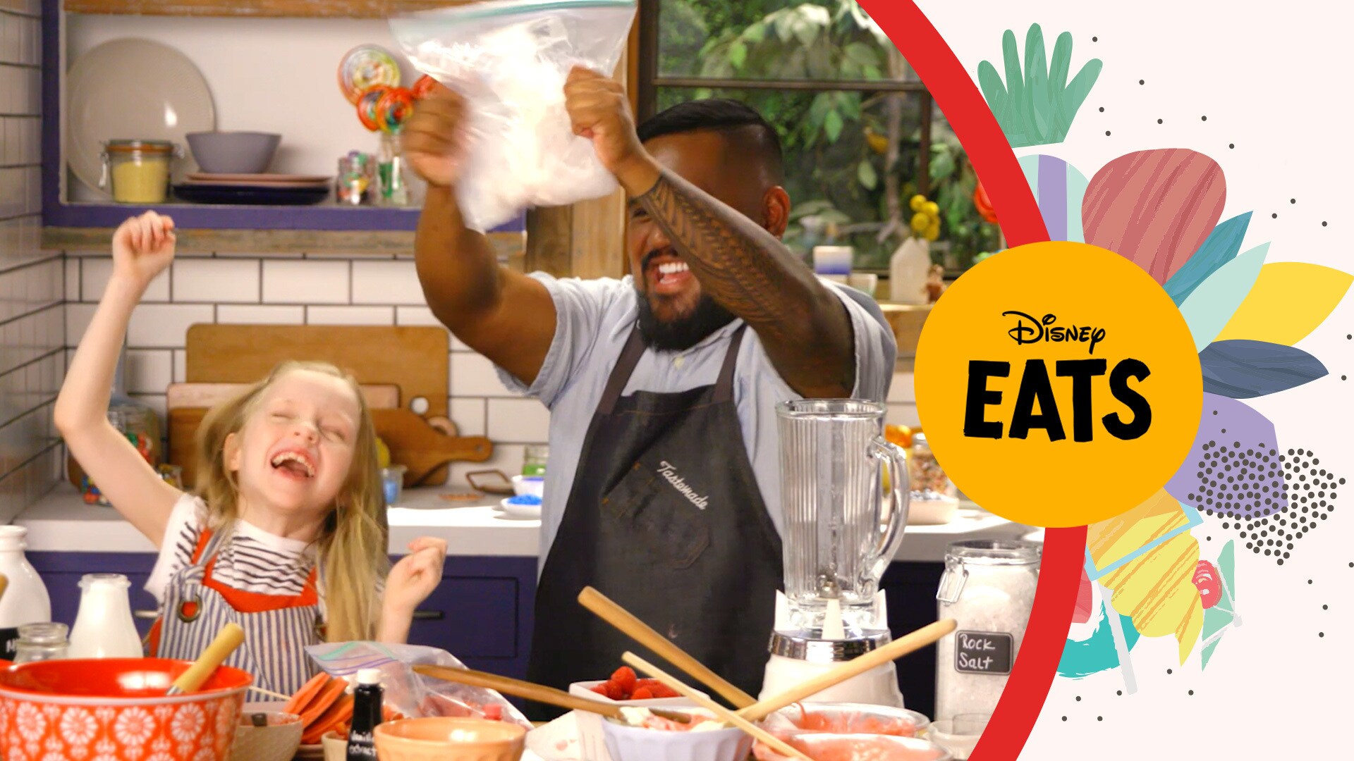Chef Sheldon Simeon and Stella Mix Up A Crazy Milkshake | Kitchen Little: Disney Eats Edition