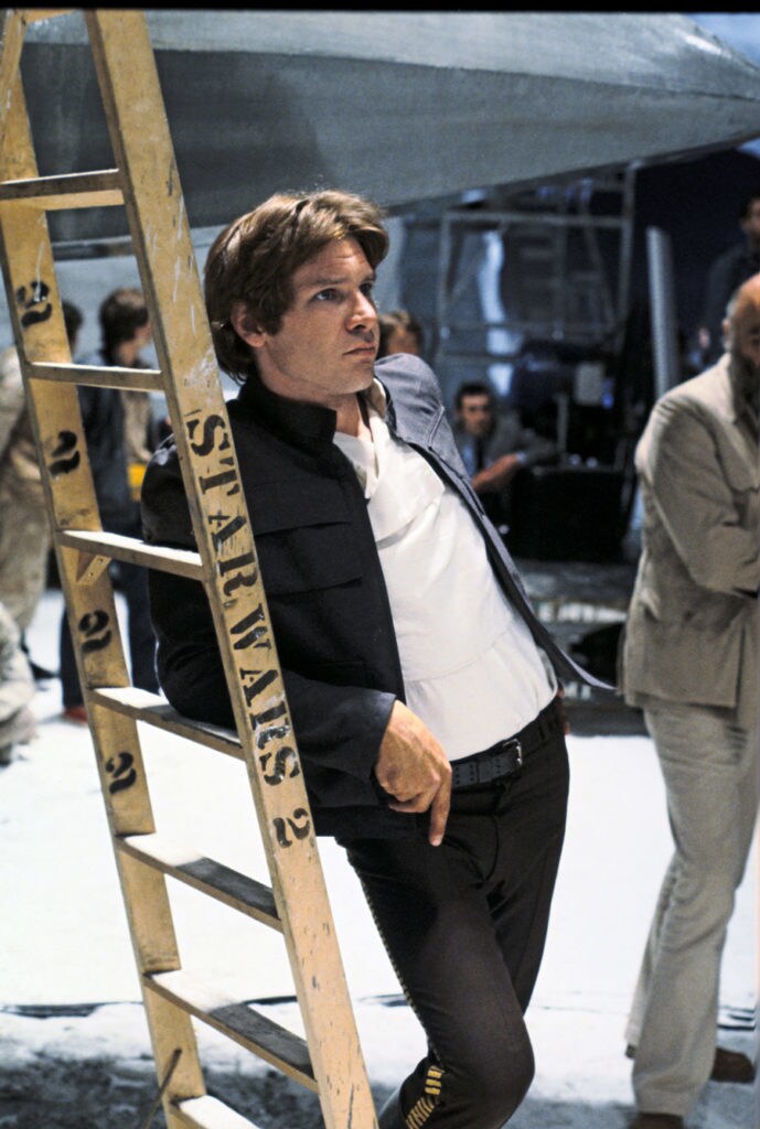 Harrison Ford takes a break shooting The Empire Strikes Back, from the book Star Wars Icons: Han Solo.