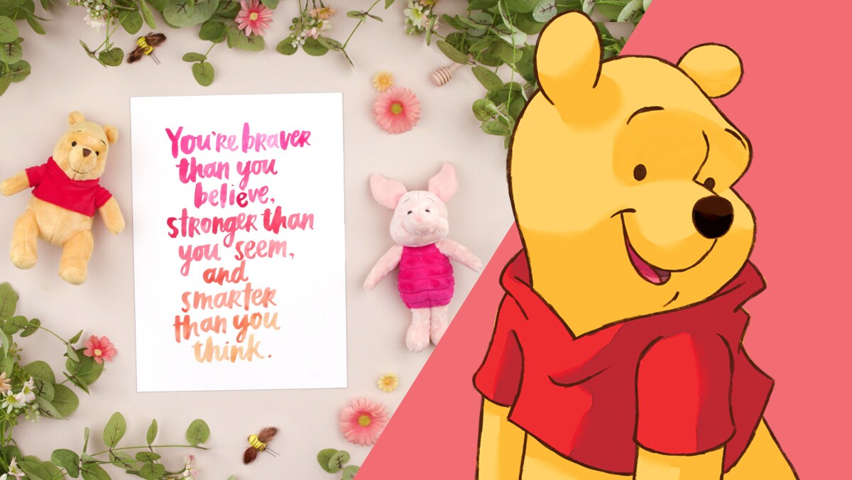Winnie the Pooh Brush Lettering | Disney Family