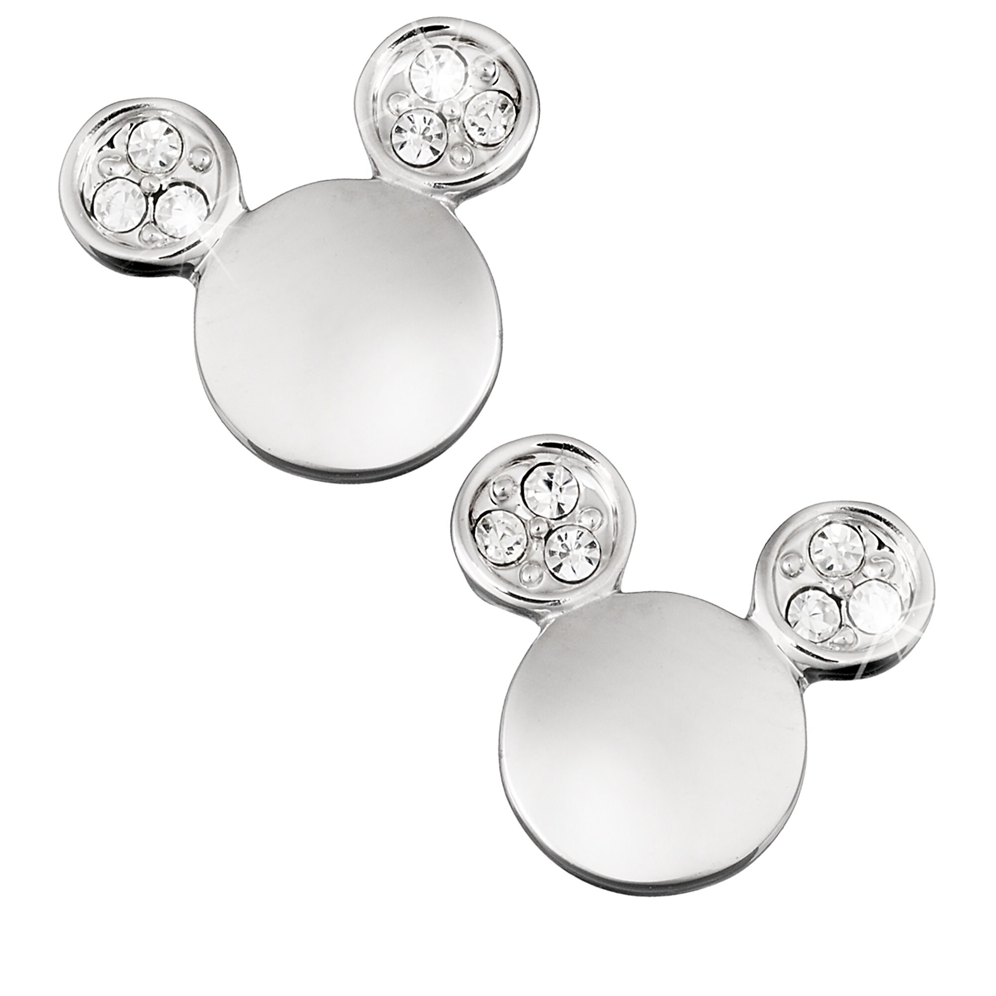 Mickey Mouse Icon Crystal Ear Earrings by Arribas