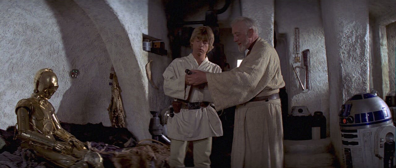 Luke and Obi-Wan in a New Hope