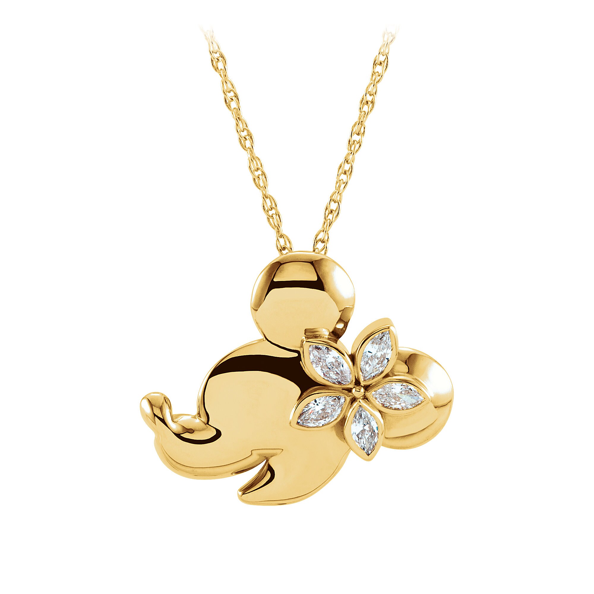Minnie Mouse Gold and Diamond Necklace - Aulani, A Disney Resort & Spa