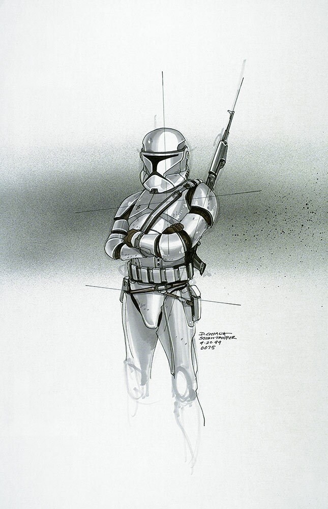 Doug Chiang's concept art of a stormtrooper