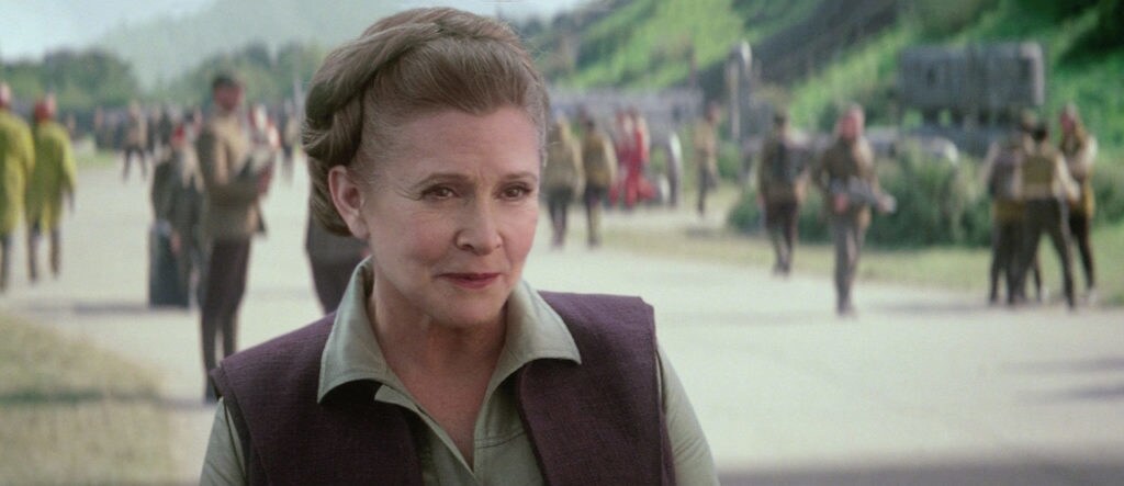 Leia in The Force Awakens.