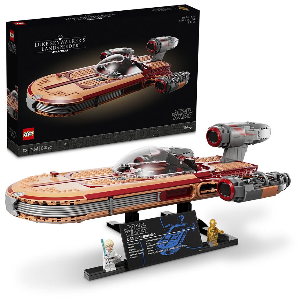 LEGO Star Wars X-34 Landspeeder product and package