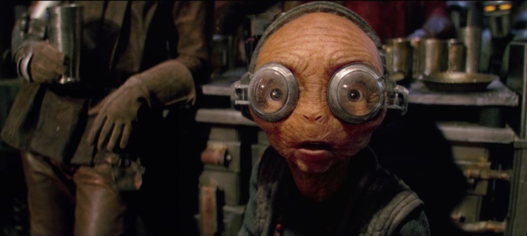The Force Awakens - Maz seeing Han Solo