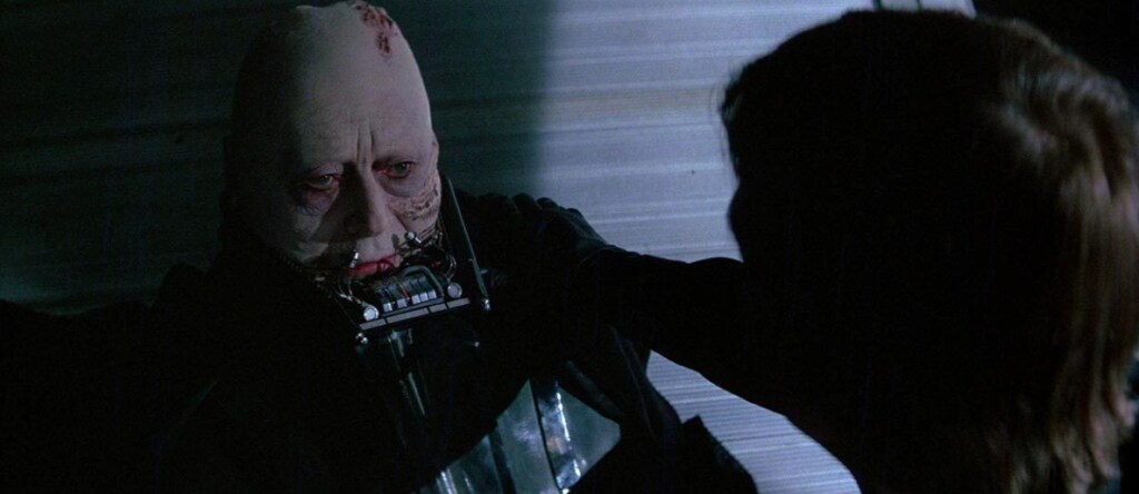 Darth Vader and Luke Skywalker in Star Wars: Return of the Jedi
