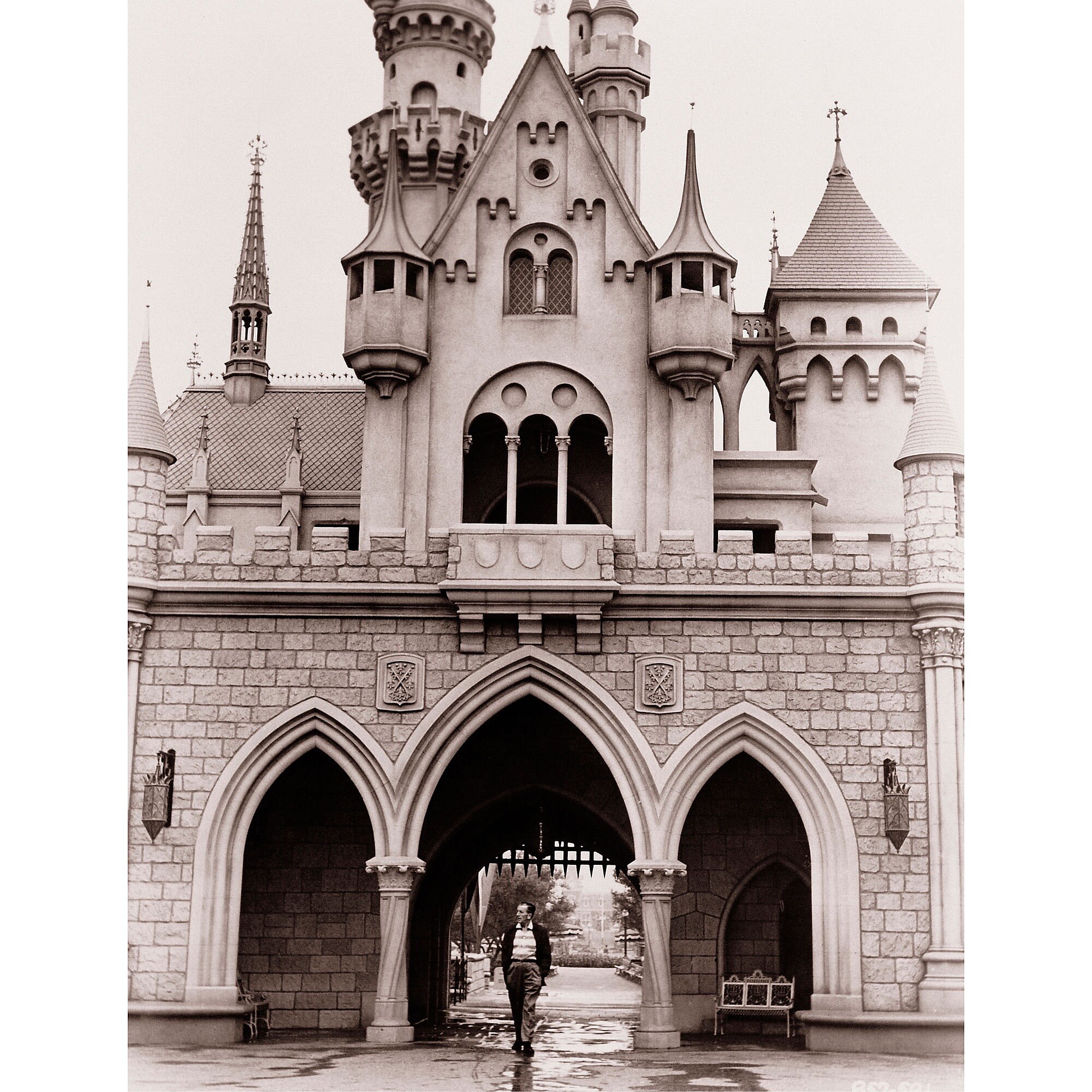 Walt Disney at Sleeping Beauty Castle Giclé