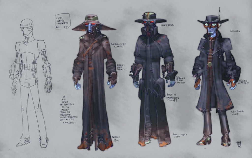 Concept art of Cad Bane, by Clone Wars showrunner Dave Filoni.