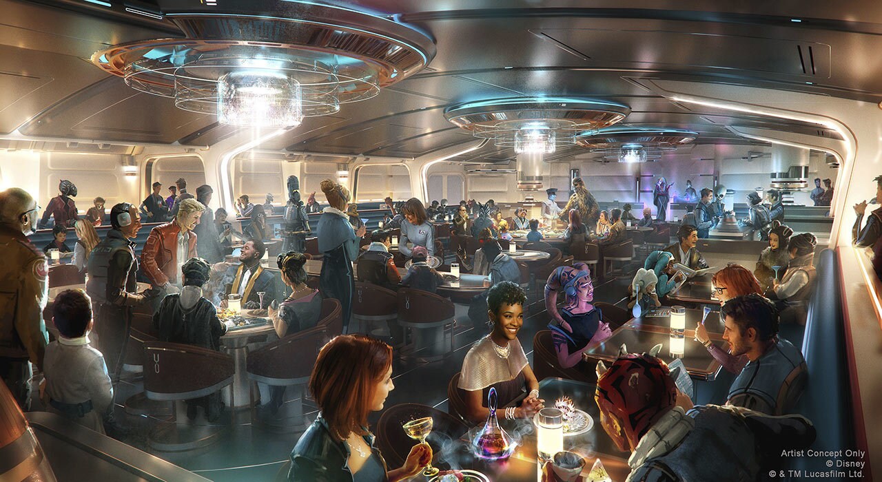 Star Wars: Galactic Starcruiser dining room