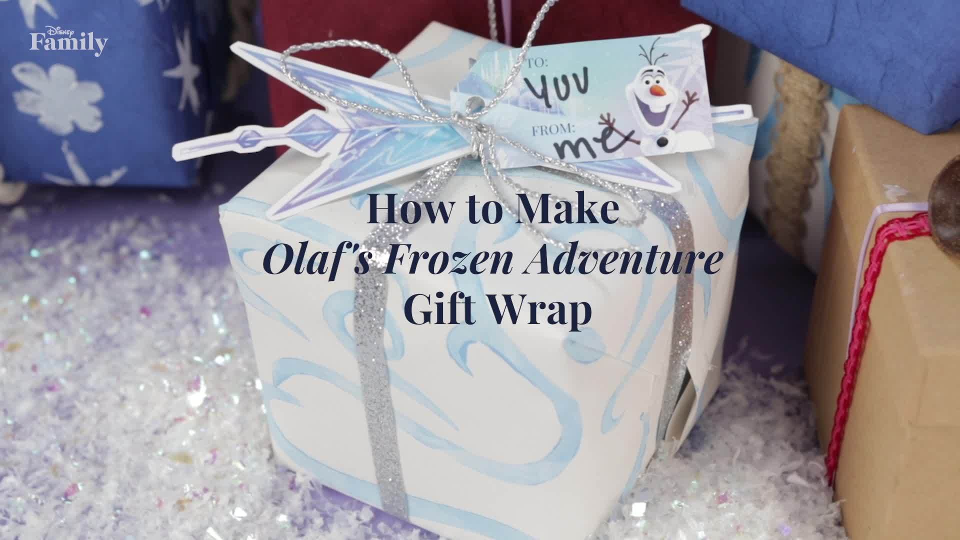 How to Make Olaf's Frozen Adventure Gift Wrap | Disney Family
