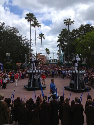 Here's another shot that I got from the stage during the motorcade! I love this shot of the Stormtroopers leading the crowd.