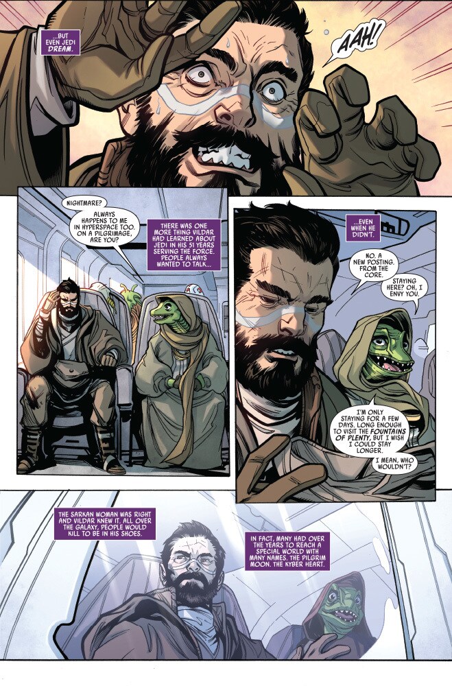 Pages from Marvel's Star Wars: The High Republic #1.
