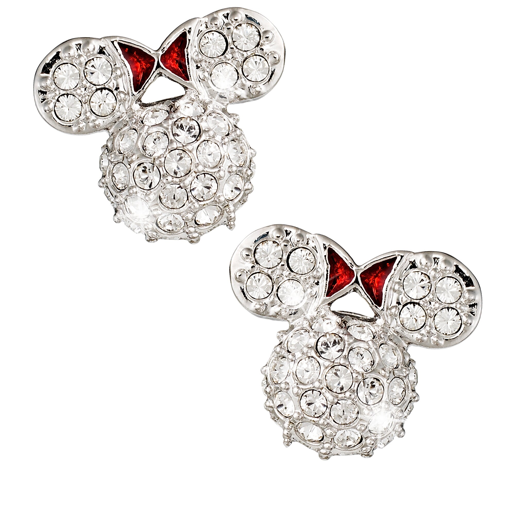 Minnie Mouse Icon Earrings by Arribas - Domed