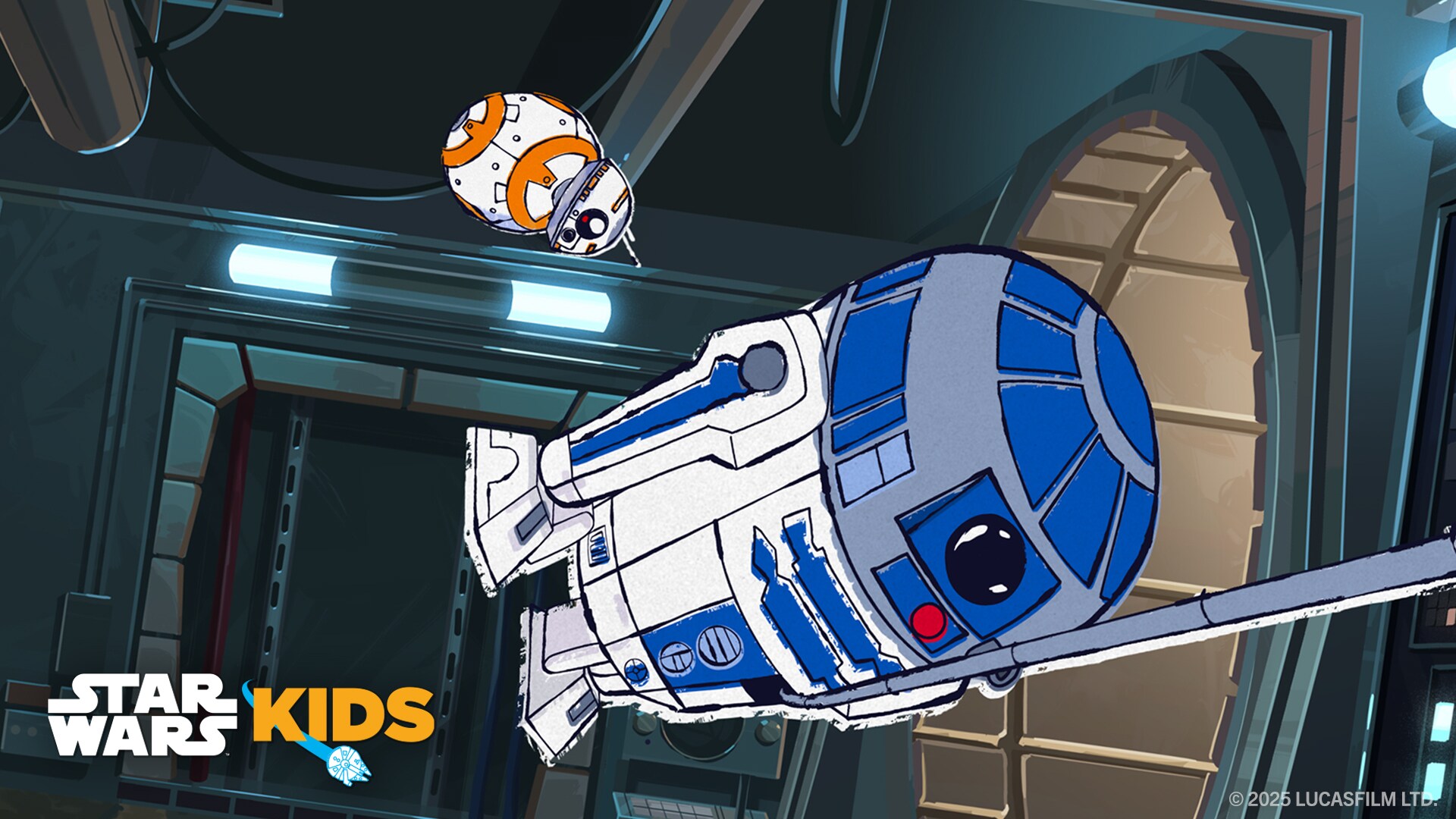R2-D2 & BB-8 Save The Millennium Falcon! | Droid Diaries | Episode 4