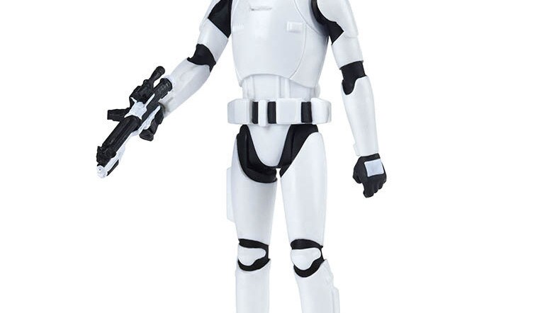 A stormtrooper from the Hasbro Star Wars Resistance line.