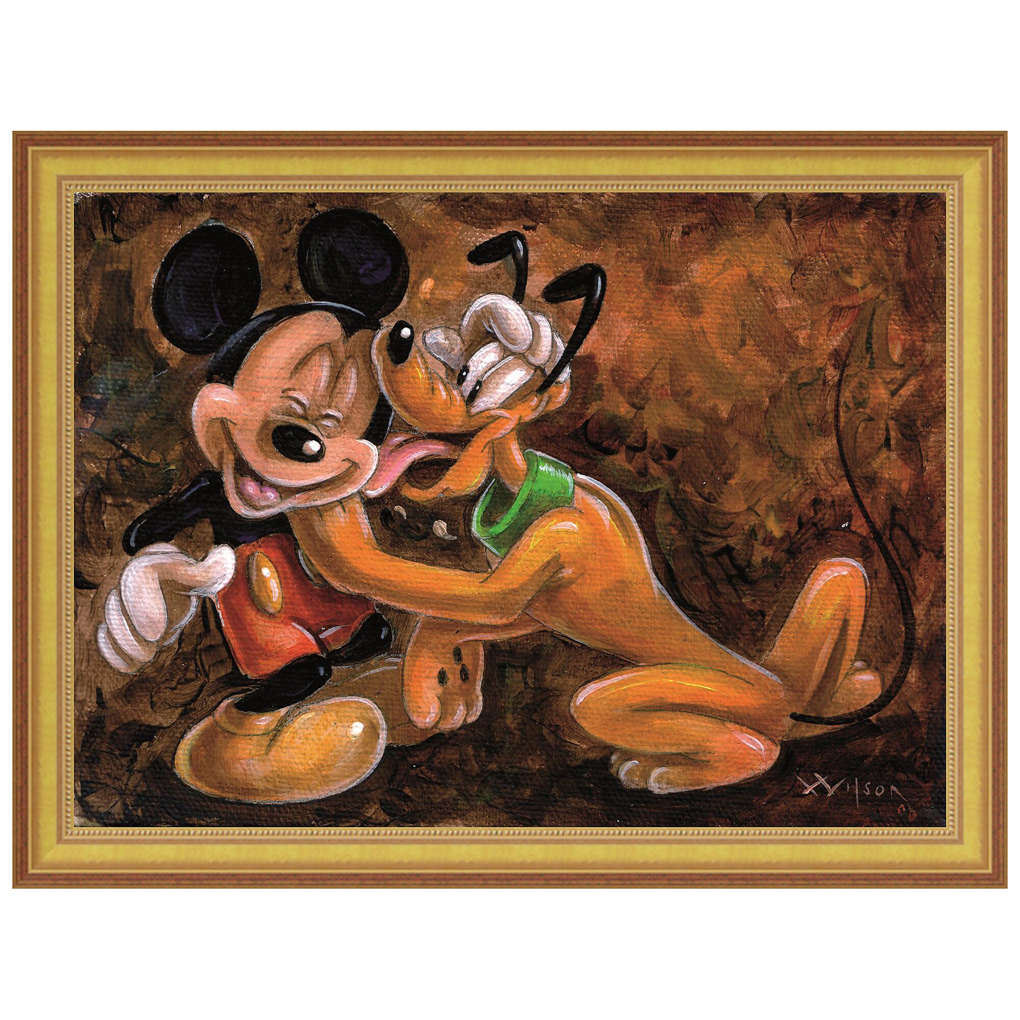 ''Mickey and Pluto'' Giclée by Darren Wilson