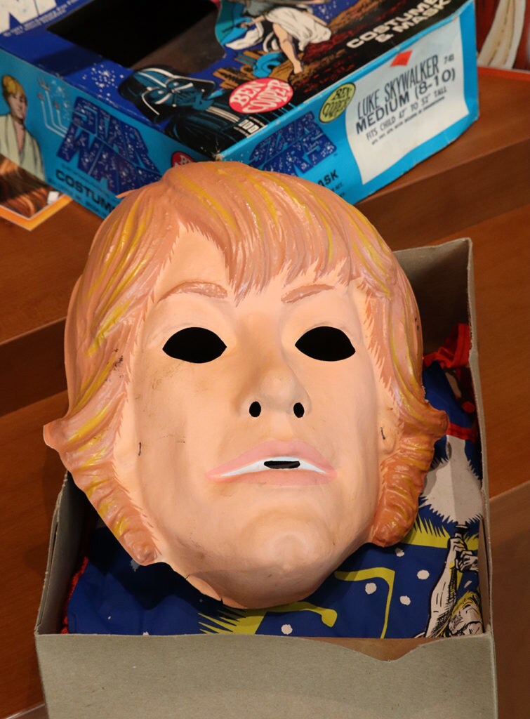 Vintage Luke Skywalker Halloween costume mask.