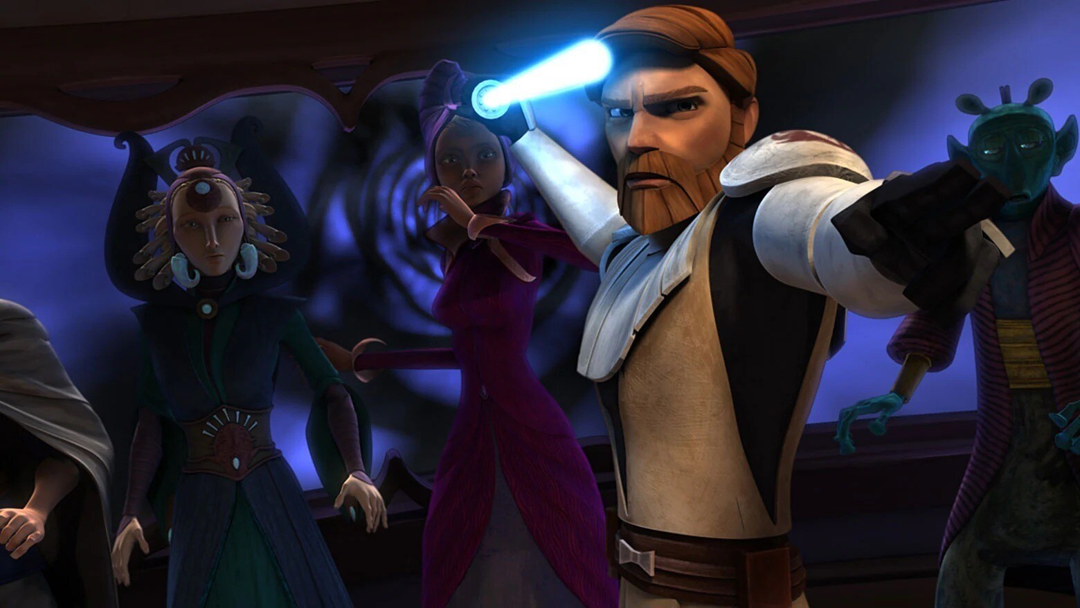 Obi-Wan Kenobi protects Duchess Satine