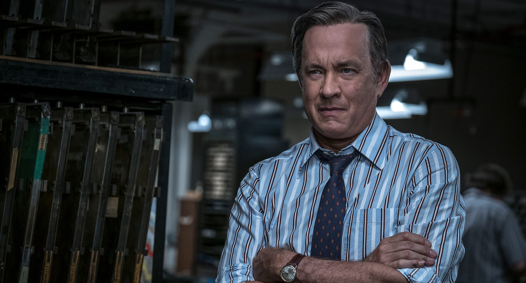 Actor Tom Hanks as Ben Bradlee in "The Post"