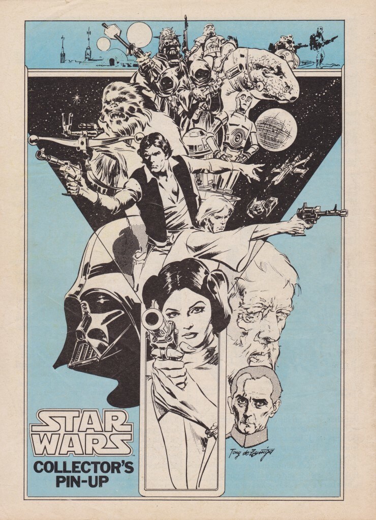 A pull-out poster from a Star Wars magazine in the 1970s.