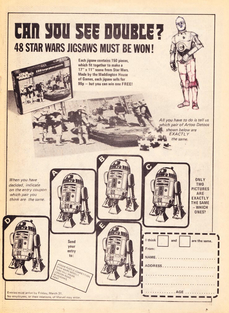 Star Wars Weekly - Star Wars jigsaws 