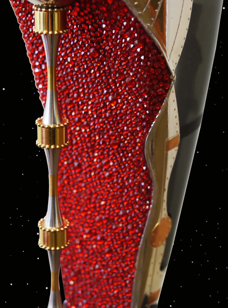 A Christian Louboutin Star Wars: The Last Jedi-inspired Space shoe.