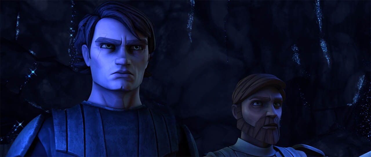 Anakin and Obi-Wan are trapped in a scene from "Dooku Captured."