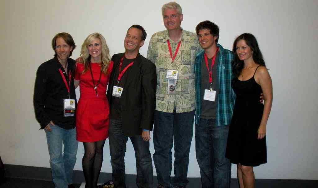 This was right after our panel in Hall H that was hosted and televised by G4! Whew, I was so nervous!