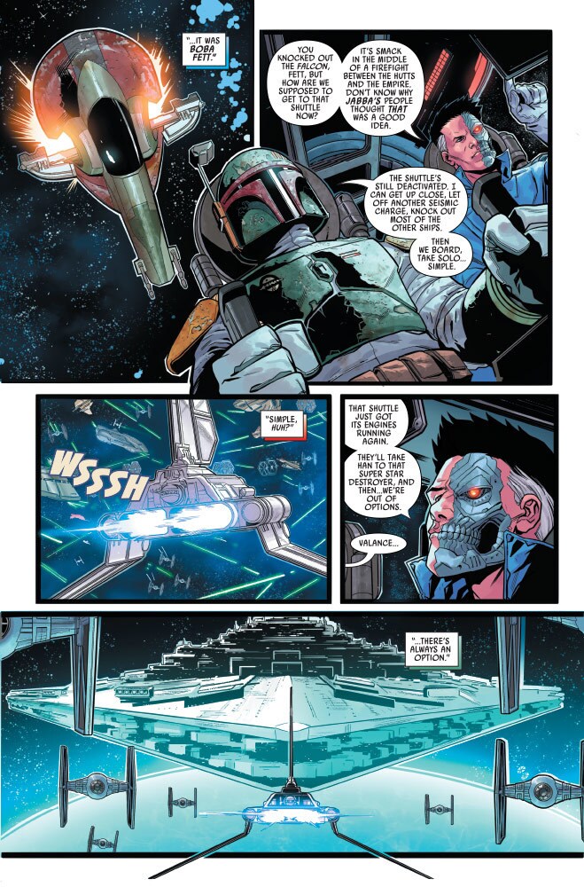 A page from War of the Bounty Hunters #5.