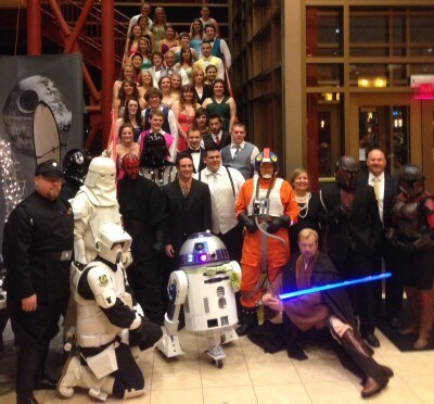 Star Wars prom - students and the 501st