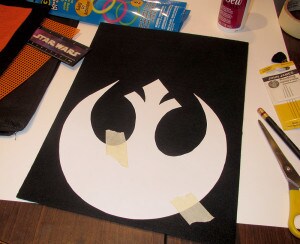 Rebel Alliance bag in progress 1