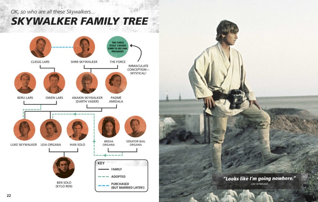 Star Wars Made Easy, Skywalker Family Tree.